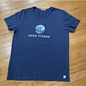 Marine Layer Mens T-Shirt Size Medium M Apac Titans Blue Short Sleeve Excellent